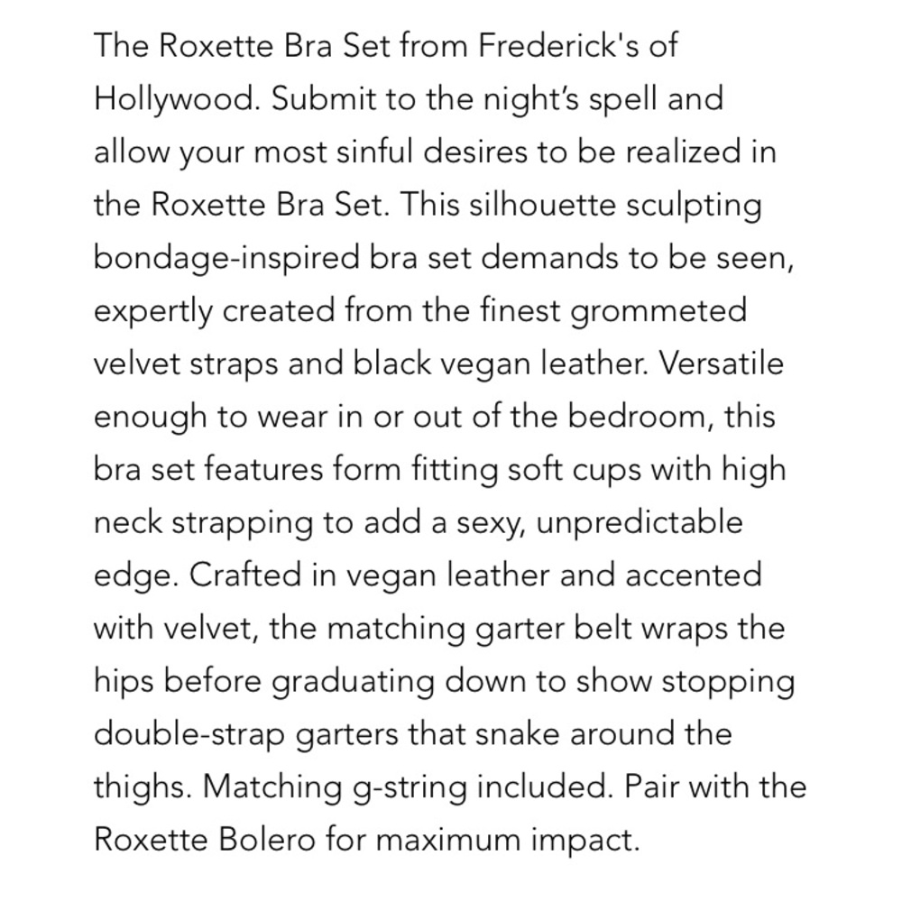 Roxette vegan leather & velvet set - Picture 3 of 4
